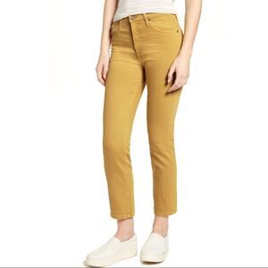 NEW AG Isabelle High Waist Crop Jeans Golden Emmer